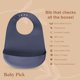 thumbnail image 2 of Baberos de silicona Baby Pick 2 unidades impermeables y libres de BPA color azul pizarra, 2 of 7