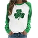 thumbnail image 2 of Pntutb Día de San Patricio Moda Mujer Casual Manga larga Impreso Señoras Sudaderas tops Pntutb Pntutb-6483, 2 of 6