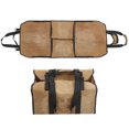 thumbnail image 2 of Large Capacity Dual Purpose Canvas Waterproof Logging Bag Yard Firewood Storage Bag Khaki, 2 of 14
