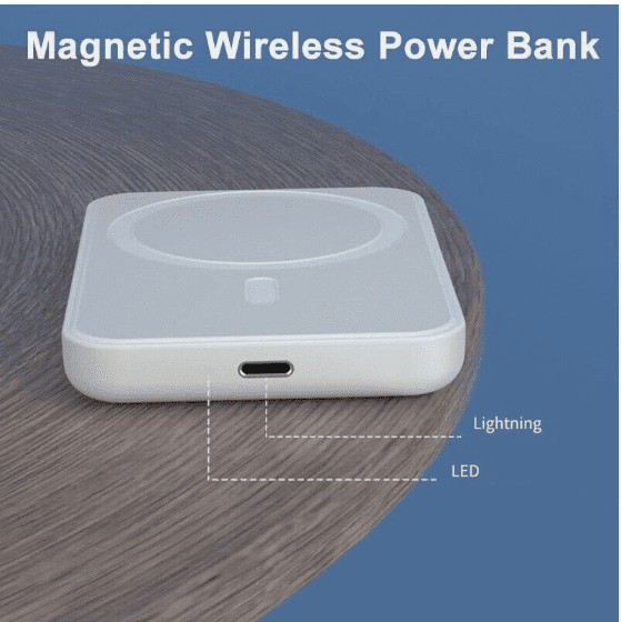 10000mAh Magnetic Wireless Power Bank – Portable Battery Pack Fast Charger for Smartphones