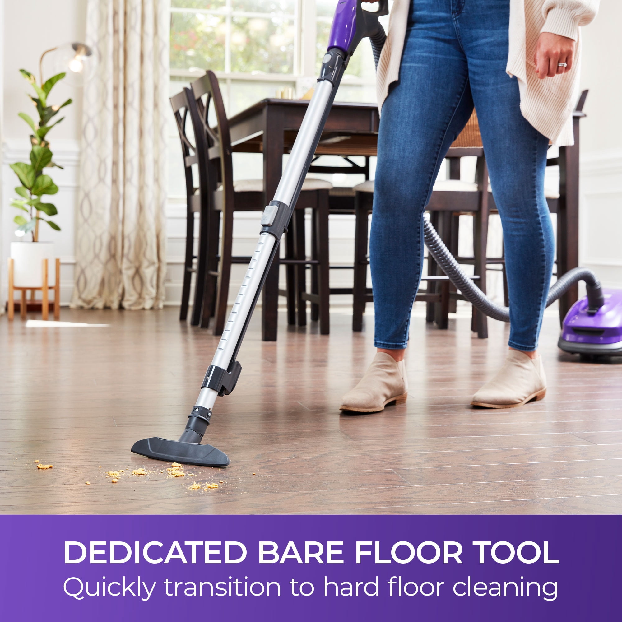 Kenmore 200 Series Canister Vacuum, Bagged, Corded, 25ft Cord, 2 Motor Deep Clean System, AllergenSeal HEPA Filter, Auto Cord Rewind, Carpet and Hard Floors, BC3002