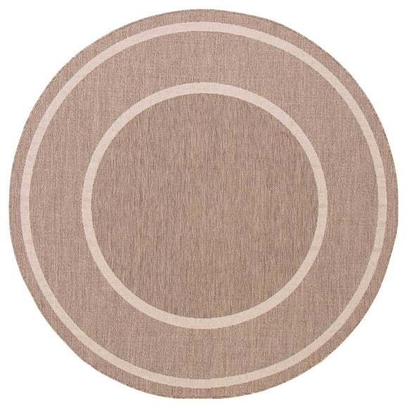 Tapis en Polypropylène Jute Nature Ivoire, Taupe 6 Pieds7 Pouces x 6 Pieds7 Pouces