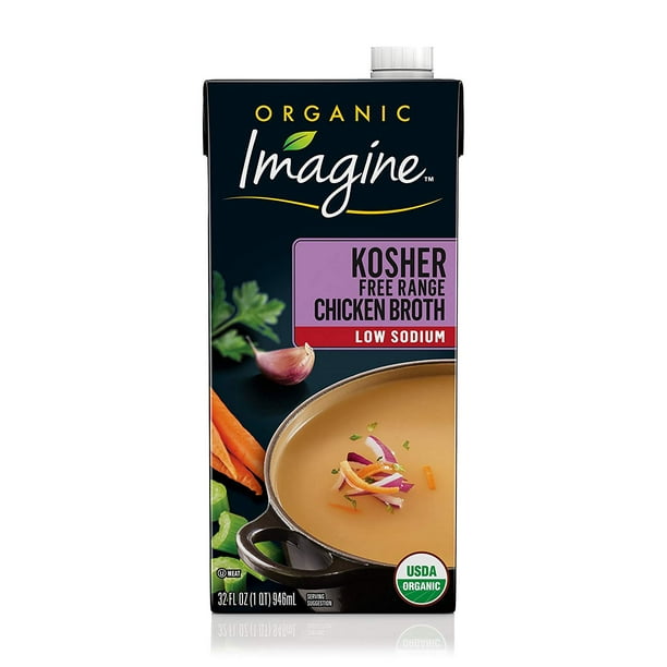 Imagine Organic Kosher LowSodium FreeRange Chicken Broth, 32 oz