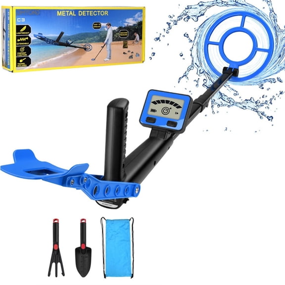 PatungKu Lightweight Children Metal Detector Adjustable Rod Secure Battery Cover Detects 10cm Deep Metals Ergonomic Grip For Outdoor Treasure Hunting