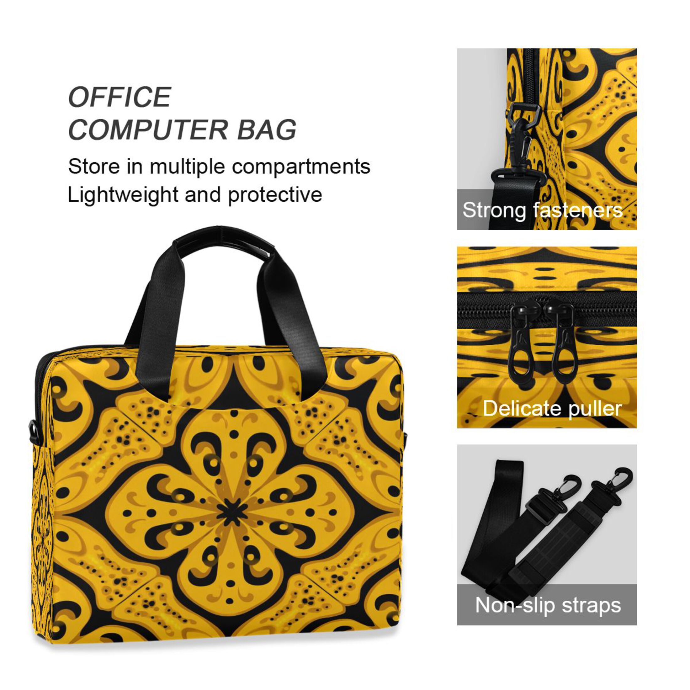 Laptop Bag Laptop Briefcase 15.7 x 3 x 11.8 Inches Laptop Bag Briefcases Laptop Storage Travel Laptop Bag Work Laptop Bag Yellow