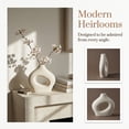 thumbnail image 5 of Unique Bargains Donut Hollow Circle Ceramic Flower Vase White 5.7"L x 1.6"W x 5.7"H, 5 of 6