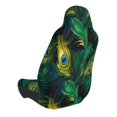 thumbnail image 2 of Wukai Peacock Feathers2 Full Set Car Seat Covers with Soft Padding Universal Auto Front Seats Protector and Cushion Mat, 2 of 5