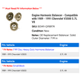 thumbnail image 2 of Engine Harmonic Balancer - Compatible with 1989 - 1991 Chevy V3500 5.7L V8 1990, 2 of 2