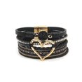 thumbnail image 1 of Pulsera de cuero KAIYANG estilo bohemio multicapa pulsera de amor grande color negro, 1 of 2