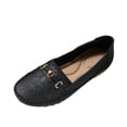 thumbnail image 3 of Willtoo Orthopedic Leather Shoes, Lightweight Anti-Slip Breathable for Women Dressy Slip-On Bow-Knot Flats Loafers Brown, 3 of 5
