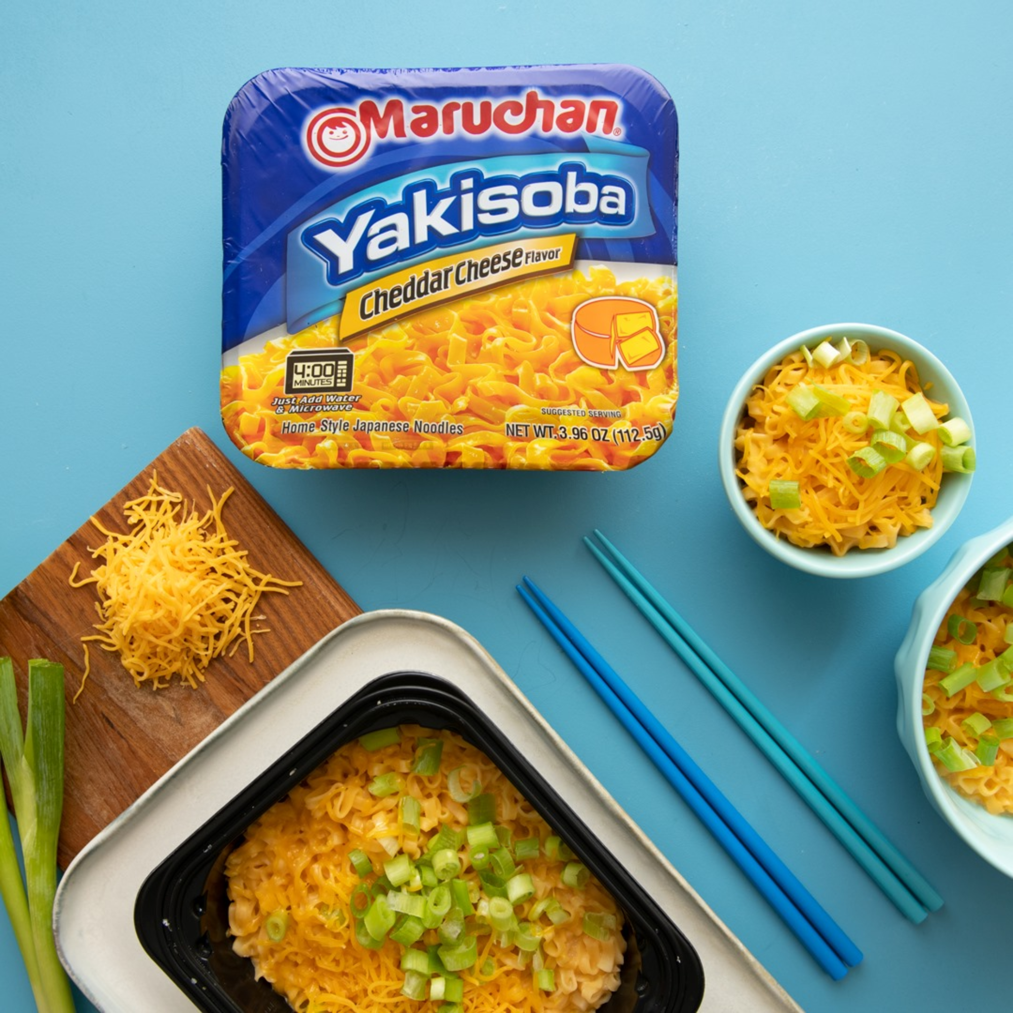 Everyday Necessiteez Yakisoba Instant Noodles in 4 Different Flavors 4 ounce(8 Count) Just add Water Meal Noodle Breakfast Dinner Warm Snacks Home Kitchen College Food Gift w/ Tote & Bonus Porte Pot