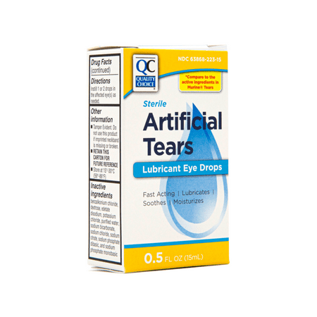5 Pack Quality Choice Artifical Tears Sterile 0.5oz Each
