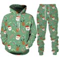 thumbnail image 1 of Conjunto de chándal de 2 piezas para hombre y mujer, ropa de Año Nuevo con estampado 3D de Navidad, sudaderas con capucha y pantalones, traje de fiesta de navidad, 1 of 4