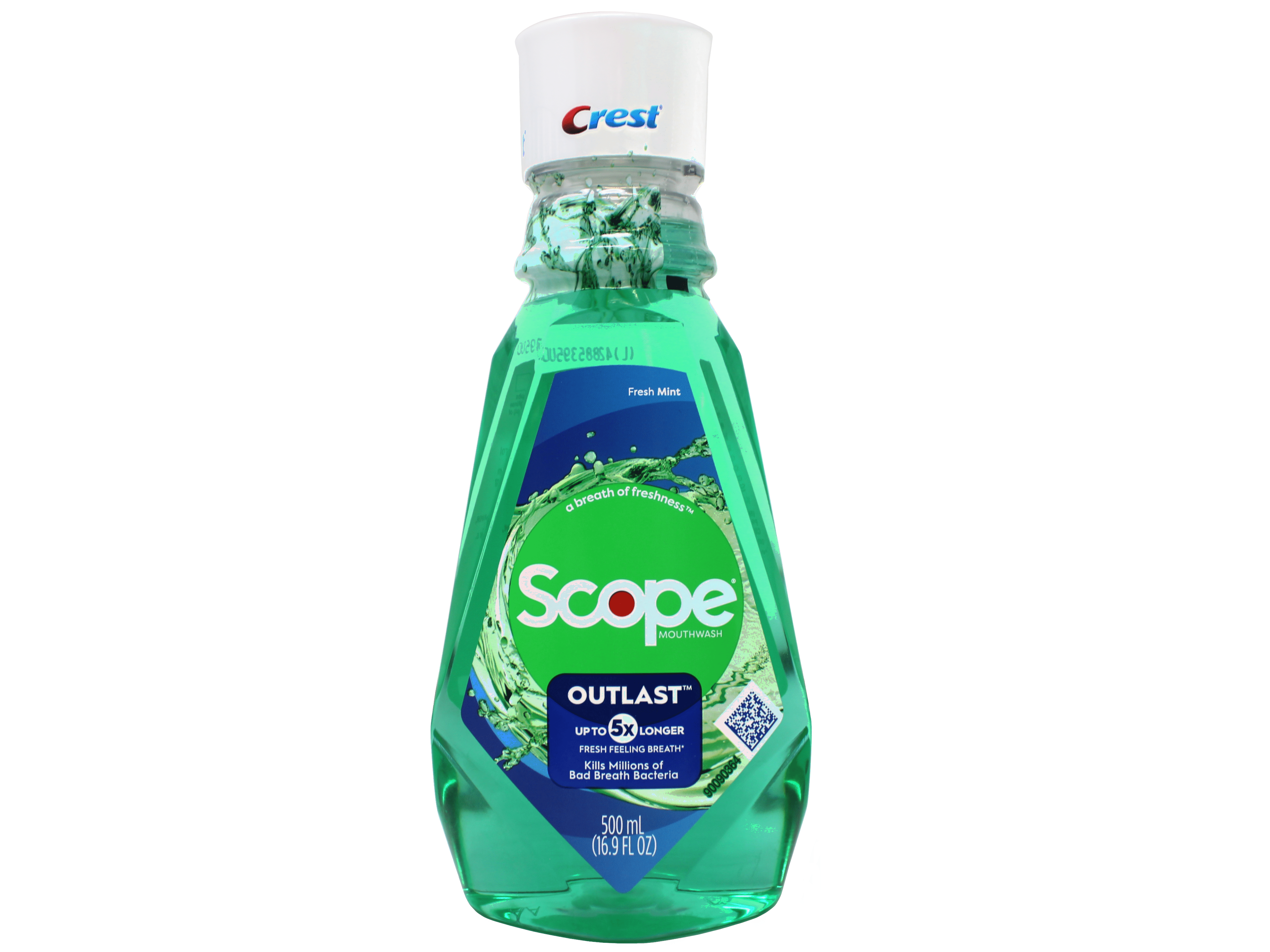 Crest Plus Scope Outlast Mouthwash, Mint 16.90 oz (Pack of 6)