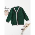 thumbnail image 2 of Cardigan Tricoté Style Collège Décontracté pour Enfants Garçons, 2 of 6