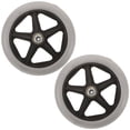 thumbnail image 1 of BESTYASH 2Pcs Walker Wheels Replacement Grey Rubber Wheelchair Front Wheels Wear-resistant Design, 1 of 6