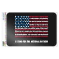 thumbnail image 1 of I Stand USA National Anthem Star-Spangled Banner American Flag Patriotic Home Business Office Sign - Window Sticker - 6" x 9" (15.2cm x 22.9cm), 1 of 3