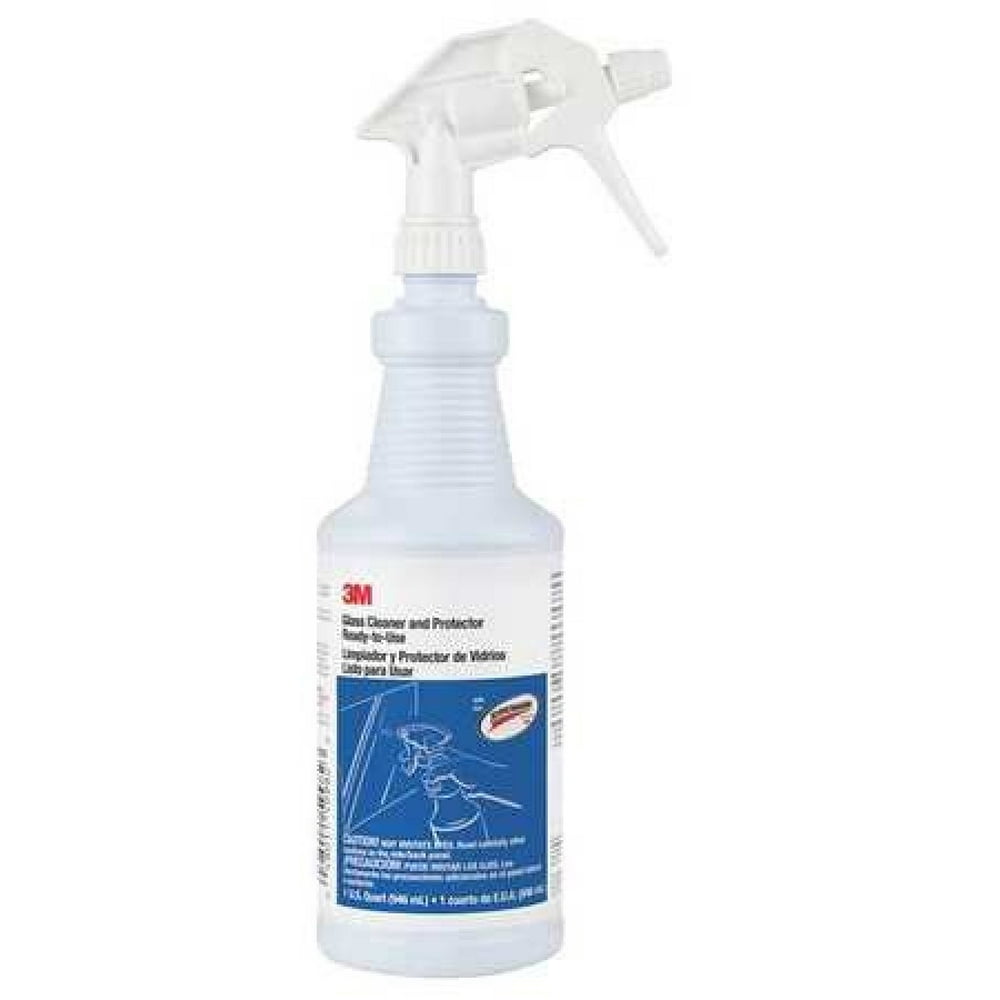 3M 59982 Liquid Glass Cleaner, 1 qt., Clear Blue, Unscented Walmart