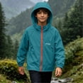 thumbnail image 5 of Edvintorg Boys Rain Jacket Fashion Long Sleeve Zip up Raincoat Lightweight Waterproof Hooded Windbreaker Wqith Pocket Size 2-12, 5 of 9