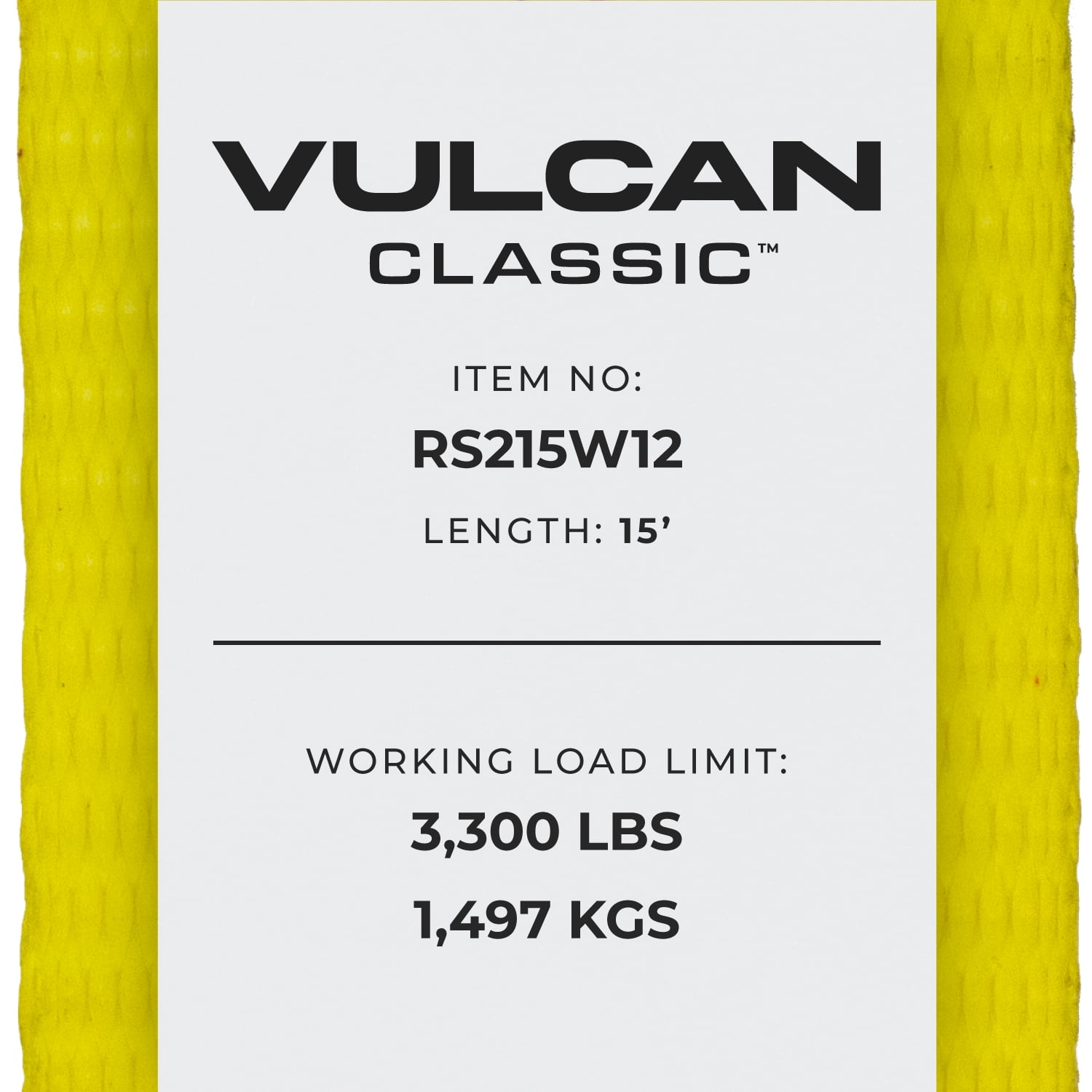 VULCAN Ratchet Straps - Wire J Hooks - 2 inch x 15 foot - 4 Pack - Classic Yellow - 3300 Lbs SWL