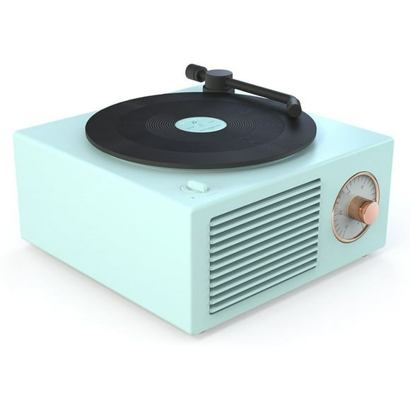 Classic Bluetooth Speaker Record Player, Cute Look Creative Gift For Girls Bass Enhancement Loud Volume Speaker, Blue