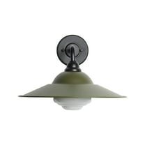 Yep by Golden Lighting Croma 1-light Wall Sconce in Matte Pine shade and White Bell Glass