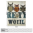 thumbnail image 4 of ONETECH Owl Throw Blanket, Flannel Cute Owles Themed Stuffed Animal Off White Throw, Soft Throw Blanket for Home for Boys Girls Women Owl Lovers Gifts, 4 of 6