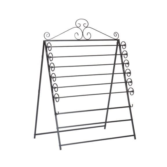 Southern Enterprises Easel/Wall Mount Craft Storage Rack Black-Material:Metal Tube,Size:34.75"W x 27.5"L x 46.25"H
