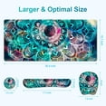 thumbnail image 6 of Large Mouse Pad with Wrist Support 4 in1 Set, XXL Big Game Mousepad + Keyboard Wrist Rest+Mouse Wrist Rest+Coaster Ergonomic Gaming Mat for Home Office Table Computer I Nice Green Mandala, 6 of 15