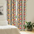 thumbnail image 2 of Ambesonne Retro Curtains, Funk Art Grungy Abstract, Pair of 28"x84", Multicolor, 2 of 5