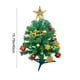 thumbnail image 3 of Árbol de Navidad de mesa de 15,7 pulgadas | Árbol plegable de agujas de cedro artificial | Incluye 12 adornos Cajas de regalo de copos de nieve con estrellas Tarjeta carta | Plástico Rosa Verde, 3 of 6