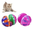 thumbnail image 3 of Visland Cat Toy Ball with Bell, Pet Toy Cat Bell Ball Cat Toy with Bell Cat Jingle Balls for Cats Kitten, Cat Toys Jingle Balls Pounce Chase Rattle Ball Toys Random Color, 3 of 7