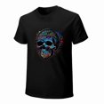 thumbnail image 1 of Skull T-shirt Skull Unisex T-shirt Unisex tees Casual Cotton Colorful Printing, 1 of 5