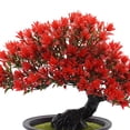 thumbnail image 2 of Naiovety Plantas artificiales Bonsai Tree Faux Pine Planta de plástico interior realista en maceta Home Office Party Hotel Decoración Decoración Verde, 2 of 6