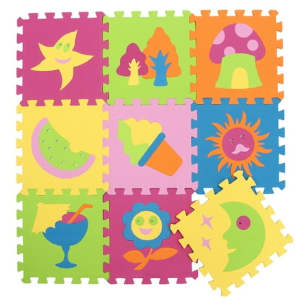 9pcs Cartoon Eva Foam Soft Puzzle Mat Children Baby Playmats