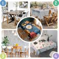 thumbnail image 6 of Pioneer Flower Floral Print Pattern Rectangle Tablecloth 60"x120",Waterproof Polyester Rectangle Table Cloth, Wipeable Spillproof Polyester Tablecloth for Dining, Camping, Indoor and Outdoor, 6 of 6