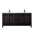 thumbnail image 5 of Wyndham Collection Daria 72" Wood Double Bathroom Vanity in Espresso/Chrome, 5 of 7