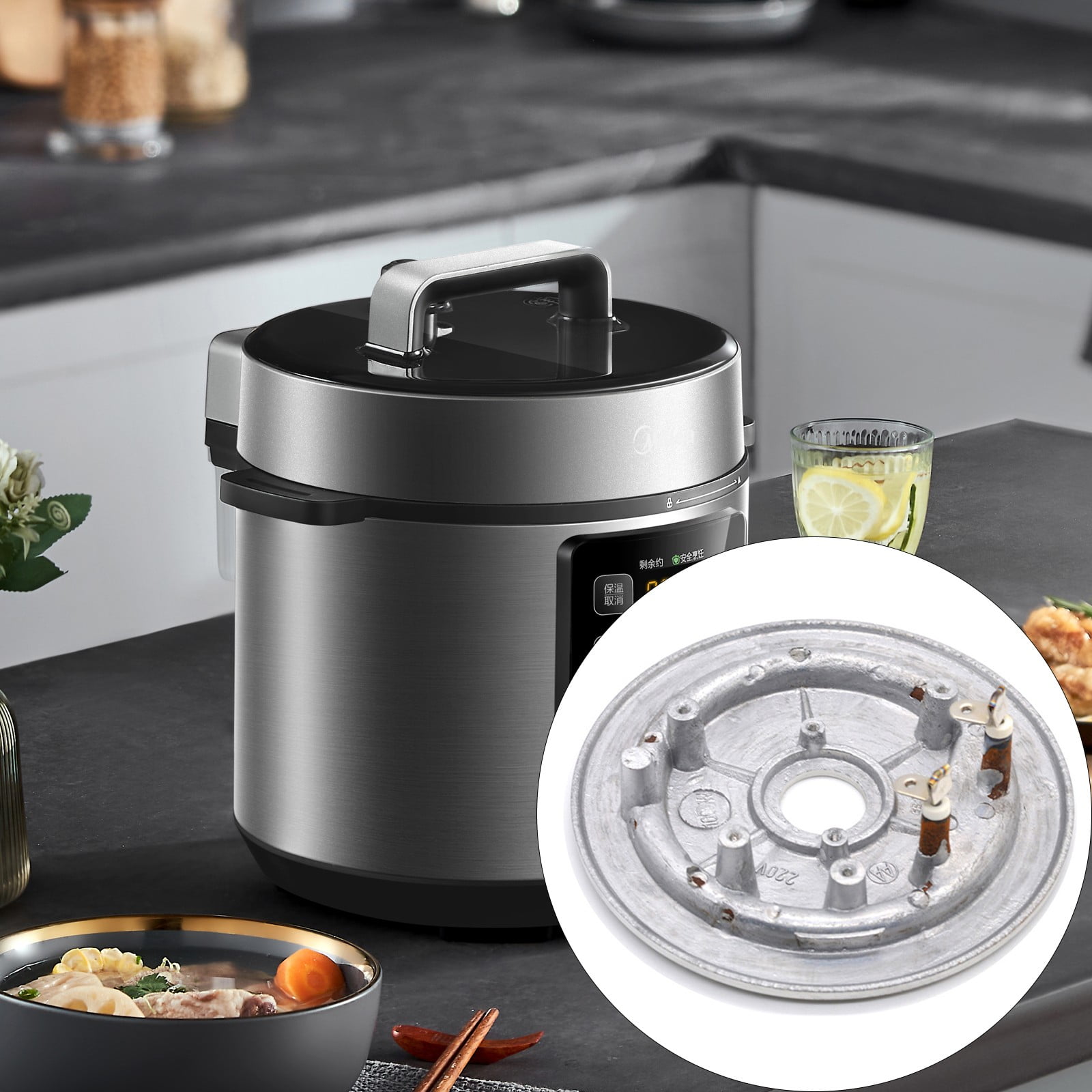 Electric Pressure Cooker Heating Plate 1000W Electric Rice Cooker Heating Plate Easy Cleaning Maintaince Bottom