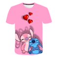 thumbnail image 1 of 2023 verano niños niñas Stitch camisetas dibujos animados bebé camisetas manga corta estampado niños ropa niños Stich ropa camisetas Tops6T Gao Jinjia LED, 1 of 2
