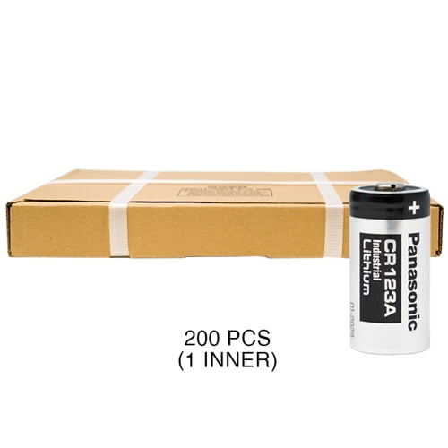 200Pack Panasonic Industrial CR123A 3 Volt Lithium Batteries (CR17345