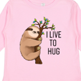 thumbnail image 4 of Inktastic I Live to Hug Cute Sloth on a Branch Boys or Girls Long Sleeve Toddler T-Shirt, 4 of 5