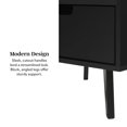 thumbnail image 2 of Miekor Furniture Modern 1-Drawer Nightstand with Open Cubby – Black B5A3256, 2 of 6