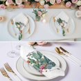 thumbnail image 2 of Cloth Napkins Set of 8 - 20x20 Inches, Tropical Plants Washable Reusable Table Napkins, Country Summer Botanical Cactus Plants Soft & Absortbent Dining Napkin for Party Wedding Hotel Restaurant, 2 of 8