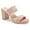 Light Pink, variant on YDN Women Slip on Double Strap Platform Mules Open Square Toe High Block Heels Casual Dress Work Slide Sandals Size 7 Light Pink
