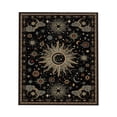 thumbnail image 2 of Hovilon Vintage Sun Moon Star Area Rug Black Base Boho Astrology Floor Mat, Soft Crystal Velvet Non-Slip Washable Indoor Carpet for Living Room Bedroom, 120x180 cm, 2 of 5