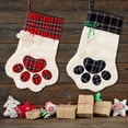 thumbnail image 4 of 2PCS Christmas Stockings Pet Paw Pattern Stockings Fireplace Hanging Stockings for Pet and Christmas Decoration, 4 of 7