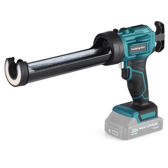 Cordless Caulking Gun for Makita 18V Batteries, 4-Speed Adjustable, LED Light, Anti-Drip System, 10oz/300ml Caulk Adhesive Gun for Window, Automotive, Bathroom, Tile Repair & Silicone Sealant