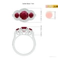 thumbnail image 5 of Angara Natural 1.4 Ct. Ruby with Ruby Vintage Inspired Ring in Sterling Silver for Women (Ring Size: 9), 5 of 10