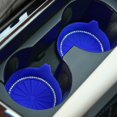 thumbnail image 3 of Washranp 4Pcs Car Cup Holder,Universal Heat Resistant Non-Slip Silicone Cup Holders Bling Crystal Rhinestone Car Interior Accessories, 3 of 4
