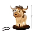 thumbnail image 5 of Joernso Vintage Cow Table Lamp USB Operated Living Room Bedroom Nightstand Bedside Yak Animal Night Light Desk Decoration Birthday Gift, 5 of 7